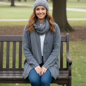 Women cardigan Grey color