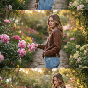 Women cardigan brown  colour