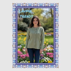 Women cardigan light green color