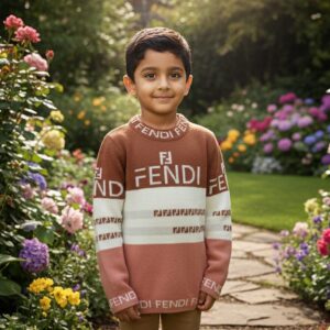 Baby hug Knitted Full Sleeves Pullovers Striped Sweater - Multicolor