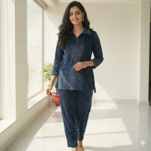 Star design black sweaters